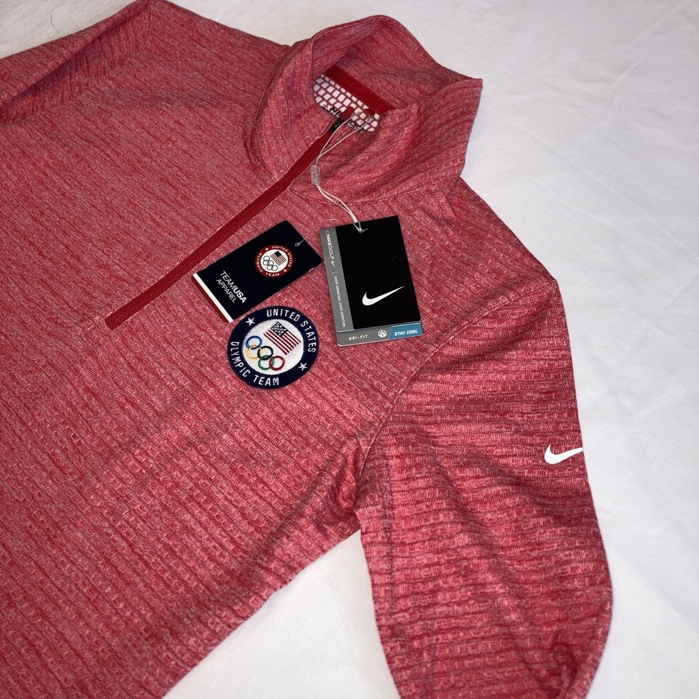 Nike Golf Dri-FIT United States Olympic Team Pullover Long Sleeve 1/4 Zip Sz Sm